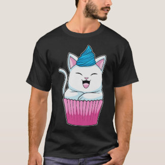 T-shirt Chat Mangeant un Muffin