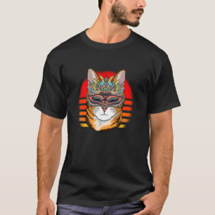 T-shirt Chat Mardi Gras Masque Carnaval Chat