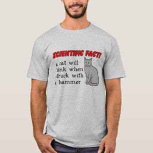 T-shirt Chat Marteau Chemise Drôle Humour