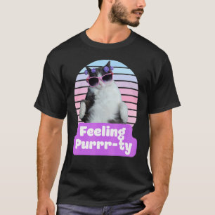 T-shirt Chat Mémé Drôle Kitty Félin Sentiment Pur ty