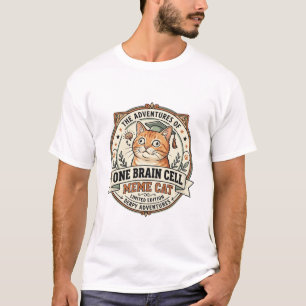 T-shirt Chat Mème Une Cellule de Cerveau Chat Mème Une Cel