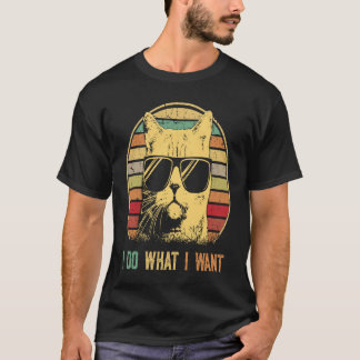 T-shirt Chat Meowy thématisé pour femmes hommes Je fais c