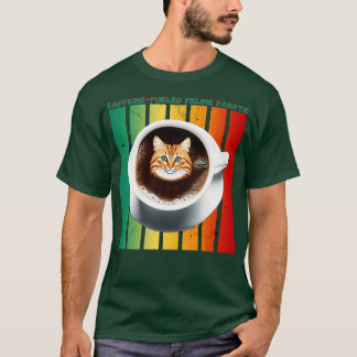 T-shirt chat mère amateur de café 20
