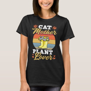 T-shirt Chat Mère Plante Trendy Cute Floral Garden
