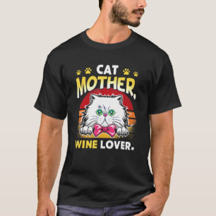T-shirt Chat Mère Vin Propriétaire Du Chat