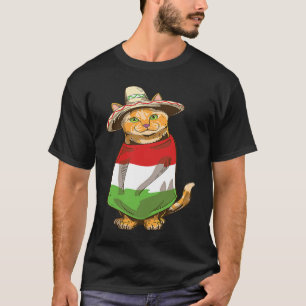 T-shirt Chat Mexicain Fête Cinco De Mayo