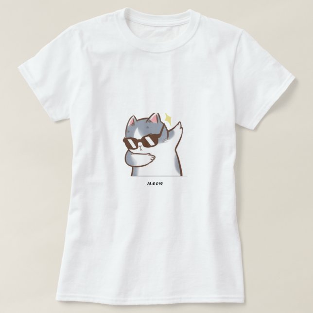 t-shirt chat mignon (Design devant)