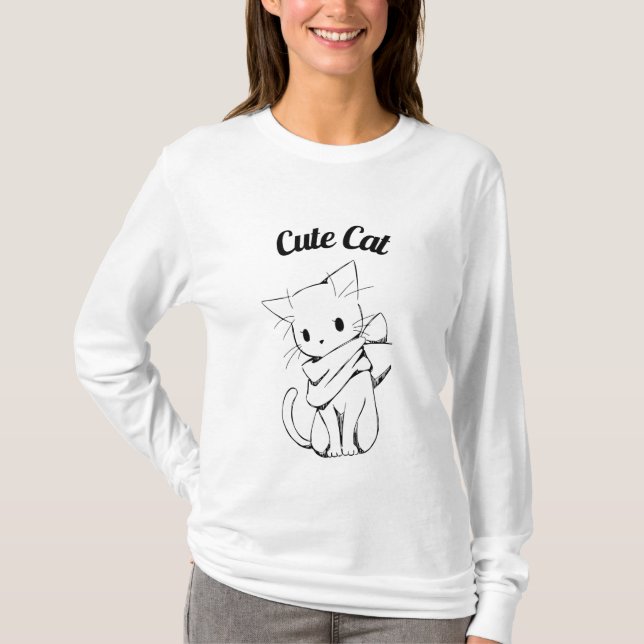 T-shirt Chat Mignon  (Devant)