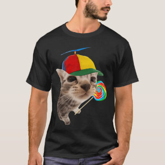 T-shirt Chat mignon avec ami de meme de sucette