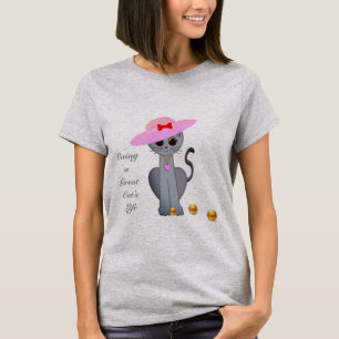 T-shirt Chat mignon avec Casquette rose