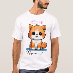 T-shirt Chat mignon avec grand amour