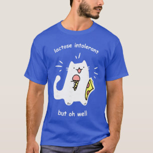 T-shirt Chat mignon drôle intolérant au lactose mais tant 