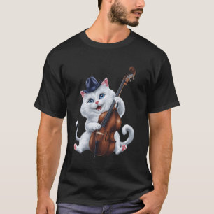 T-shirt Chat Mignon Jouant du Violoncelle Amoureux de Musi