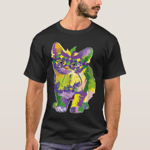 T-shirt Chat Mignon Portant un Masque de Carnaval Chat Mar
