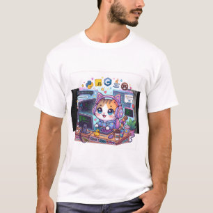 T-shirt chat mignon programmeur   Chat Kawaii de c