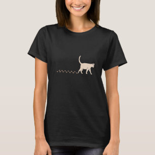 T-shirt Chat Mignon qui se dandine Empreintes de pattes 1
