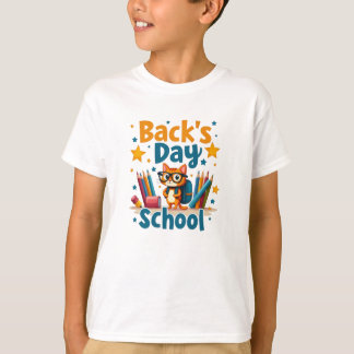 T-shirt chat mignon retour à l'école