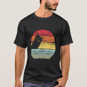 T-shirt Chat Mignon Vintage Rétro Mère de Chat Dame Chat C