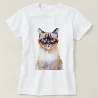 T-shirt Chat minimaliste Lynx Point Siamese inspiré
