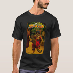 T-shirt Chat Muay Thai Drôle Miau Chat Thaïlandais Mème