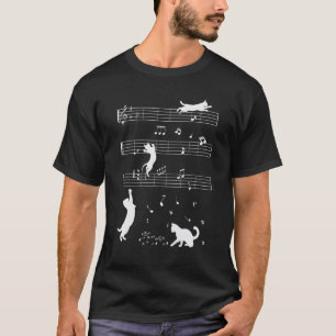 T-shirt Chat musicien Chat mignon jouant de la musique Not