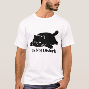 T-shirt chat ne dérangez pas Chat noir mignon