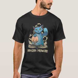 T-shirt Chat Nerdy Gamer Meowster de Dungeon