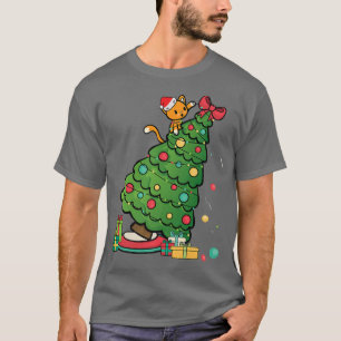 T-shirt Chat Noël Arbre Noël Chaton
