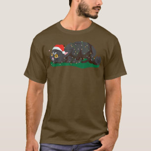 T-shirt Chat Noël Kitts Avec Fée Lumières Foutaise Christ 