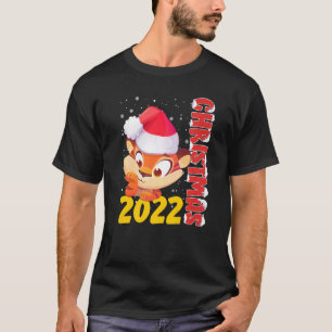 T-shirt Chat Noël Mignon Chat Chapeau de Père Noël Noël l