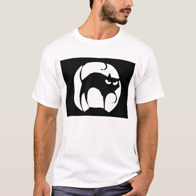 T-shirt chat noir (Devant)