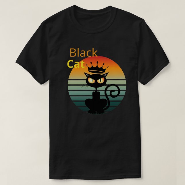 T-shirt chat noir 2024 (Design devant)