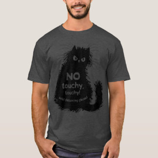 T-shirt Chat noir Amoureux des chats amusant sans toucher 