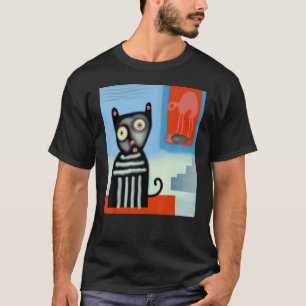 T-shirt chat noir artisanat chat portrait chaton chaton mi