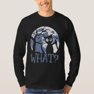 T-shirt Chat noir avec couteau T