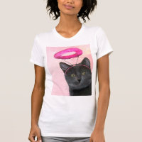Chat Noir Avec Halo Angel Rose