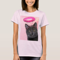 Chat Noir Avec Halo Angel Rose