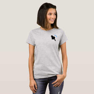 T-shirt - Chat noir avec nom courbe