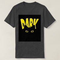 Chat Noir Cool dans la Typographie Jaune Sombre