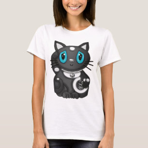 T-shirt Chat noir de bonne chance de Maneki Neko Bekoning
