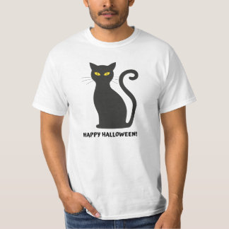 T-shirt Chat noir de la sorcière effrayante d'Halloween