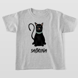 T-shirt Chat noir éffrayant et mignon Halloween Enfants