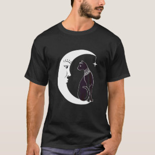 T-shirt Chat noir familier païen mystique céleste sorcière