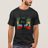 Chat Noir Fatigué Vilain Chat Wet I'm Fine It's Fi