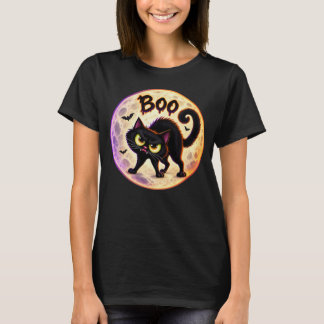 T-shirt Chat noir grincheux Boo