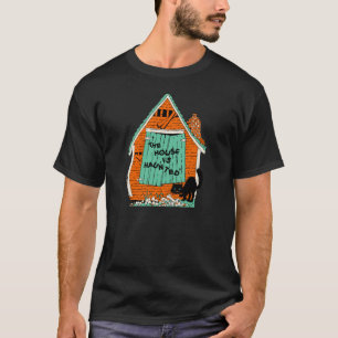 T-shirt Chat noir hanté par Halloween 1915 de Chambre
