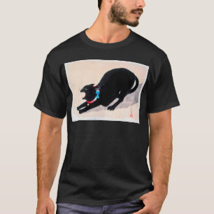 T-shirt Chat noir Hissing Fine Art par Hiroaki Takahashi