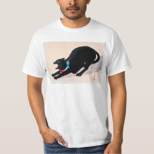 T-shirt Chat noir Hissing Fine Art par Hiroaki Takahashi