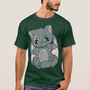 T-shirt Chat Noir Kitten Cute Chibi Anime Neko Pastel Goth