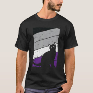 T-shirt Chat Noir Kitten Fière Alliée Asexuée Fierté LGBT